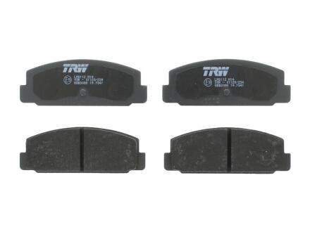 Комплект гальмівних колодок задн, MAZDA 323 C IV, 323 F VI, 323 P V, 323 S V, 323 S VI, 6, 626 III, 626 IV, 626 V, PREMACY, RX-7 I, RX-7 II, RX-7 III MITSUBISHI GALANT IV 1.1-2.5 09.80-07.13 TRW GDB3088
