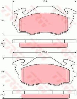 - Гальмівні колодки до дисків TRW GDB3136