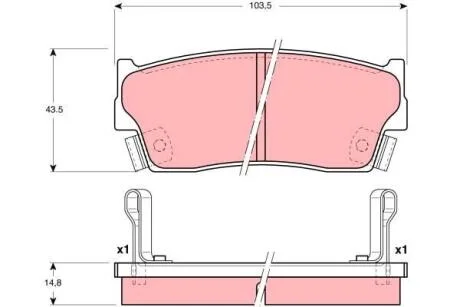 - Гальмівні колодки до дисків TRW GDB3183