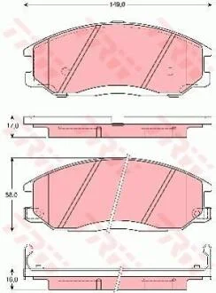 Гальмівні колодки TRW GDB3257
