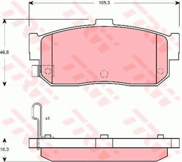 Колодка гальм. NISSAN Maxima задн. TRW GDB3274