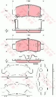 - Гальмівні колодки до дисків TRW GDB3376