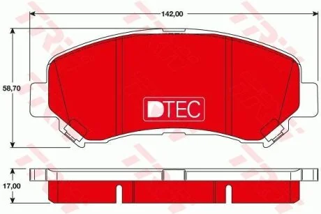 Колодки тормозные NISSAN QASHQAI 07- перед.DTEC COTEC TRW GDB3467DTE