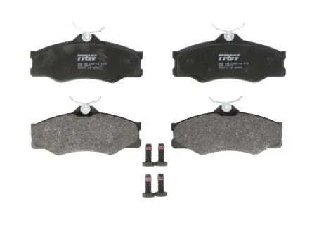 Комплект гальмівних колодок передній (з комплектуючими, з гвинтами гальмівного супорта) VW TRANSPORTER III 1.6D-2.1 08.82-07.92 TRW GDB399