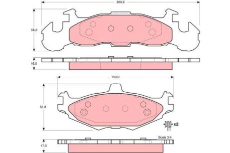 - Гальмівні колодки до дисків TRW GDB4003