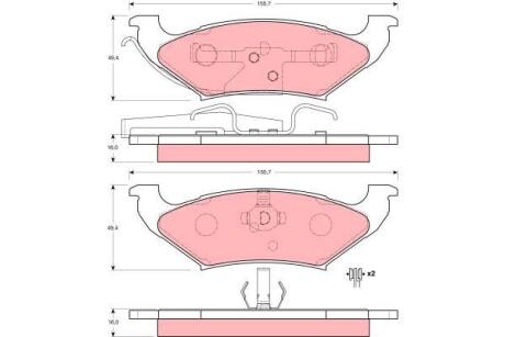 - Гальмівні колодки до дисків TRW GDB4045