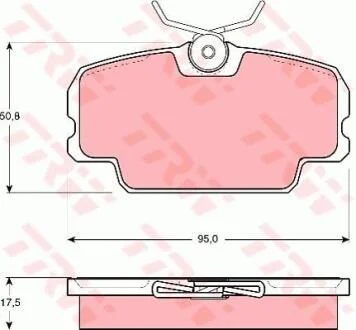 Комплект тормозных колодок, дисковый тормоз TRW GDB434