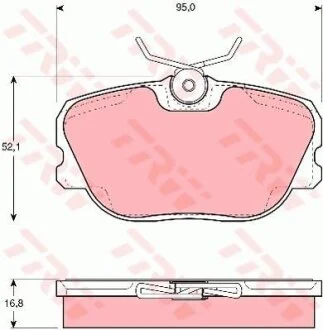 Комплект тормозных колодок, дисковый тормоз TRW GDB460