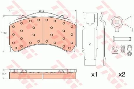 Комплект гальмівних колодок TRW GDB5110