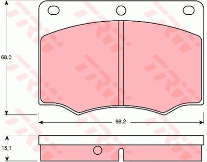 - Гальмівні колодки до дисків TRW GDB674