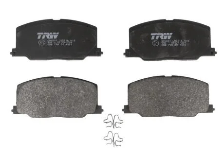 Комплект гальмівних колодок передн (з комплектуючими), LEXUS ES TOYOTA CAMRY, CARINA V, CELICA, COROLLA, PASEO, STARLET 1.3-2.5 08.85-11.99 TRW GDB798