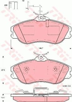 - Гальмівні колодки до дисків TRW GDB816
