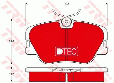 - Гальмівні колодки до дисків TRW GDB818DTE