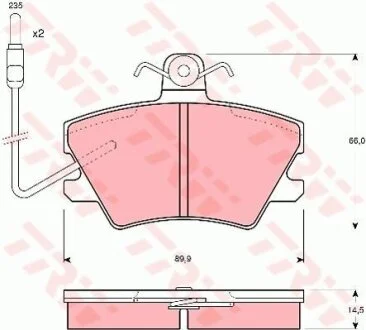 - Гальмівні колодки до дисків TRW GDB968