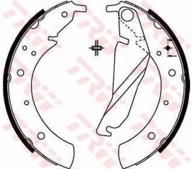 - Гальмівні колодки до барабанів TRW GS8209
