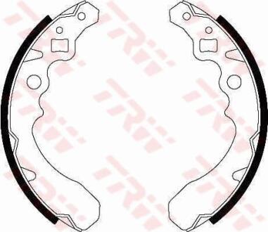 Гальмівна колодка DAIHATSU CUORE II, CUORE III, CUORE V, CUORE VI, CUORE VII, MOVE, SIRION, YRV OPEL KADETT C 0.7-1.3 08.73- TRW GS8282