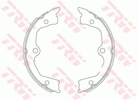 Комплект гальмівних колодок, стоянкове гальмо TRW GS8821
