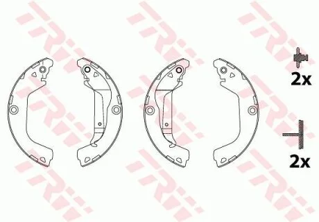 - Гальмівні колодки до барабанів TRW GS8828