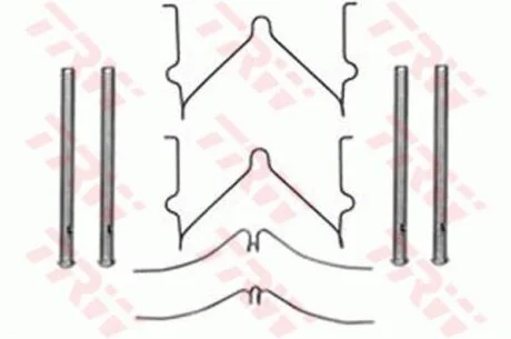 - Комплект для монтажу дискових гальмівних колодок TRW PFK288