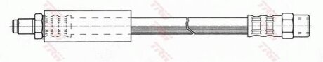 Шланг тормозной AUDI задн. TRW PHB238