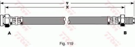 - Гальмівний шланг TRW PHB299