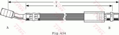 - Гальмівний шланг TRW PHD474