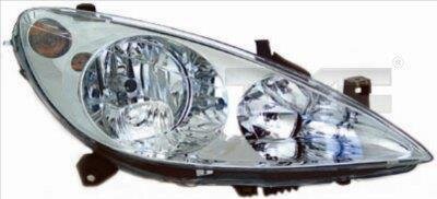 ПЕРЕДНЯЯ ФАРАPEUGEOT 307, 05.01 - 08.07 TYC 20-0165-55-2