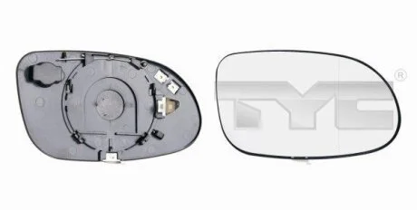 Скло дзеркала заднього виду TYC 321-0002-1