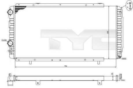Радіатор TYC 709-0014-R