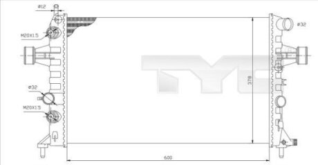 Радіатор TYC 725-0006