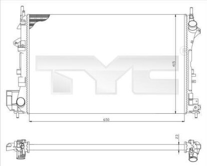 Радіатор TYC 725-0009
