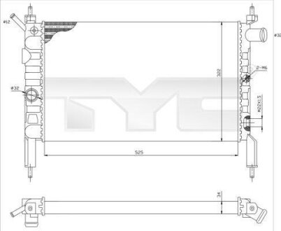 Радіатор TYC 725-0018