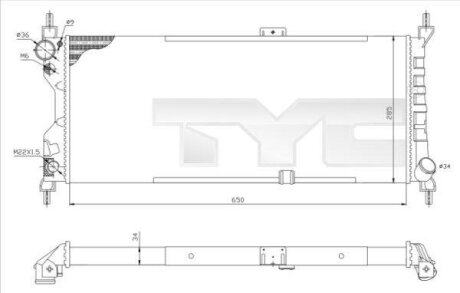 Радіатор TYC 725-0019-R