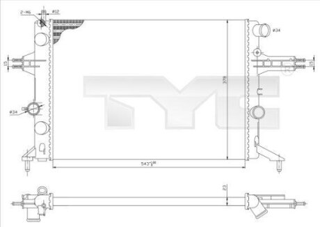 Радіатор TYC 725-0021