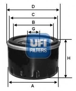 Фільтр масляний Hyundai I30/I40/ Kia Cee\'d/Rio 1.4-1.6GDI 10-> UFI 23.583.00
