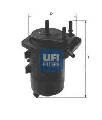Фільтр паливний Renault Megane/Scenic II 1.5 dC (СПЕЦВИКУП) UFI 24.014.00