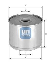 Фильтр топливный в сборе UFI 24.360.01