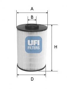 Фiльтр паливний (СПЕЦВИКУП) UFI 26.037.00