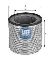 Фiльтр повітряний JCB d(mm)=174-108 h(mm)=229 (СПЕЦВИКУП) UFI 27.026.00