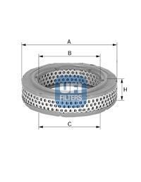 Фільтр повітряний opel kadett 1.0-1.3 --85, vw golf 1.1-1.3 --83, polo 0.9-1.3 --86 (СПЕЦВИКУП) UFI 27.734.00