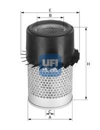 Фільтр повітряний mitsubishi, 2,3-2,5, 86-04 (СПЕЦВИКУП) UFI 27.920.00