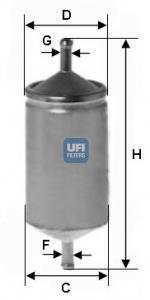 Фільтр паливний (СПЕЦВИКУП) UFI 31.501.00