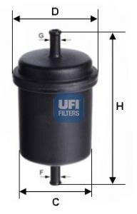 Фільтр паливний VW, Nissan, Ford, Opel, Isuzu UFI 31.512.00