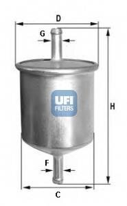 Паливний фільтр (Топливный фильтр) UFI 31.529.00