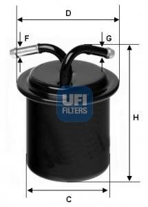 Фильтр топливный SUBARU IMPREZA/FORESTER 98- 1.6-2.0 UFI 31.541.00