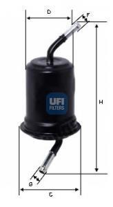 Фільтр паливний (СПЕЦВИКУП) UFI 31.764.00