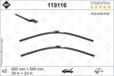 Комплект щіток склоочисника 650/580мм Valeo 119116