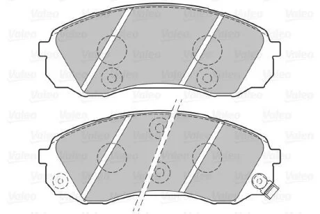Комплект гальмівних накладок, дискове гальмо Valeo 301077