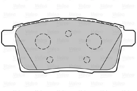 Комплект гальмівних накладок, дискове гальмо Valeo 301336