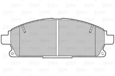 Комплект гальмівних накладок, дискове гальмо Valeo 301452